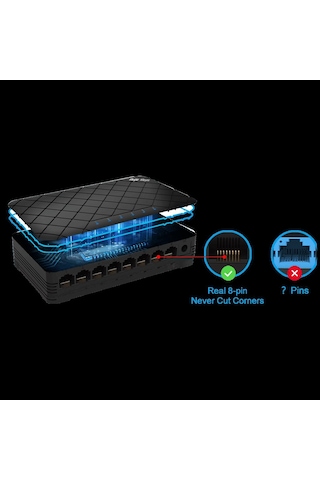 Reyee RG-ES05 5 Portlu 10/100 Fast Ethernet Tak Çalıştır Plastik Kasa Switch