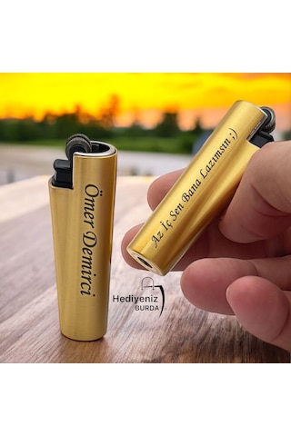 Clipper İsme Özel Clipper Metal Kılıflı Çakmak
