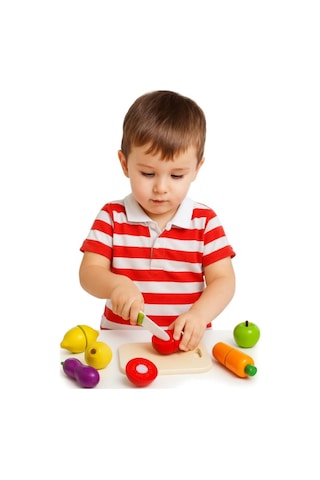 Hobby House 17 Parça Kesilebilir Ahşap Meyve Sebze Oyuncak Seti