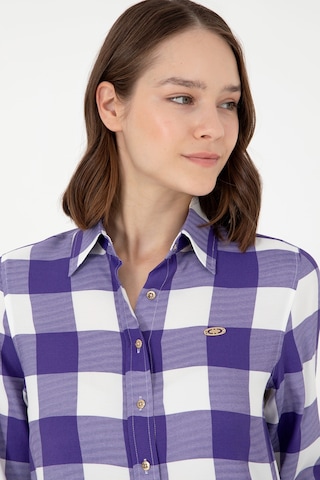 U.s. Polo Assn. Kadın Mor Gömlek Desenli 50291096-vr038 Mor