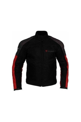 Venom Dynamic Kadın 4 Mevsim Siyah Kırmızı Motosiklet Montu