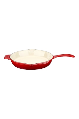 Lava Döküm Yuvarlak Kızartma Tavası Metal Saplı 28 CM