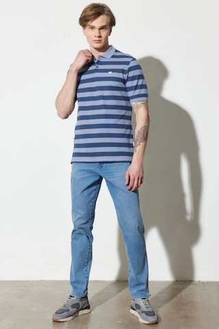 Wrangler Erkek Mavi Polo Tişört W7CDMHXTG Mavi