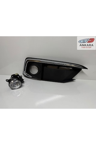 Honda Civic Fc5 2019-2021 Makyajlı Kasa Sis Lamba Ve Kapak Takımı Ön Sağ Krom Tip Kapak + Ledli Sağ Ön Sis