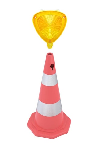 Güneş Enerjili Uyarıcı Koni (Koni + Solar Flaşör Lamba)