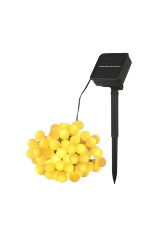 Jeemson Güneş Enerjili Top Şerit Lambası 8 Mod 8m 60 Led Islak Beyaz Ip44 Su Geçirmez Sıcak Beyaz