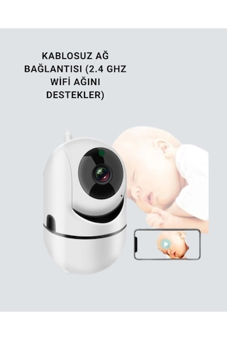 Mey İthalat Akıllı Kontrol Ve Hareket Takipli 1080p Kablosuz Güvenlik Kamerası Gece Görüşlü Ve İki Yönlü Sesli