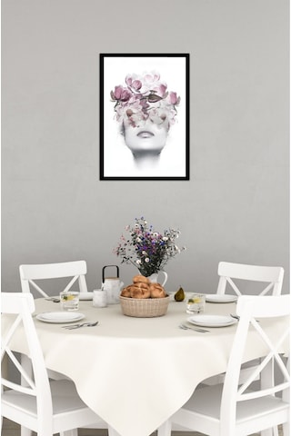 Notpa Pause Siyah Çerçeve Görünümlü Ahşap Duvar Tablosu A4 21 X 29.7 Mavi