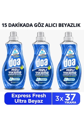 Doa Express Hızlı Yıkama Ultra Beyaz Sıvı Çamaşır Deterjanı 1480 Ml X 3 Adet