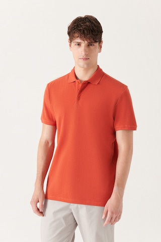 Avva E001004 Serin Tutan Standart Fit Normal Kesim Erkek Polo Yaka T-Shirt - Koyu Turuncu