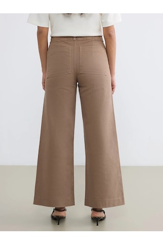 Lc Waikiki Bej Yüksek Bel Wideleg Kadın Jean Pantolon