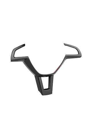 Reedark Skoda Octavia 2016-2019 İçin Direksiyon Paneli Kapak, Abs Malzeme, Kırmızı/karbon Desen/plated Gümüş, Dekoratif Ve Korumalı, Kolay Kurulum Karbon Fiber Parlak Siyah