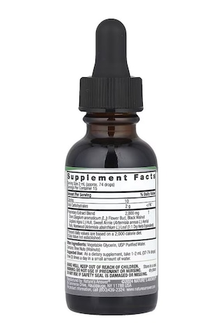 Black Walnut & Wormwood, Liquid Extract, Alcohol-free, 2000 Mg, 1 Fl Oz 30 Ml