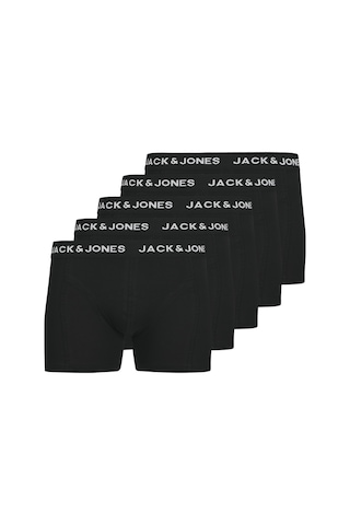 Jack & Jones Erkek Logolu Beli Lastikli 5'li Boxer Paketi - Anthony 12263362 Black Siyah