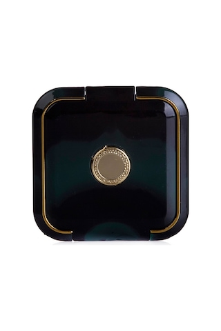 Kozel Extra Lux Kare İkili Çanta Tipi Makyaj Aynası Siyah - Yeşil 69