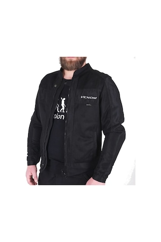 Venom Urban Motosiklet Montu Erkek Siyah Motorcu Montu
