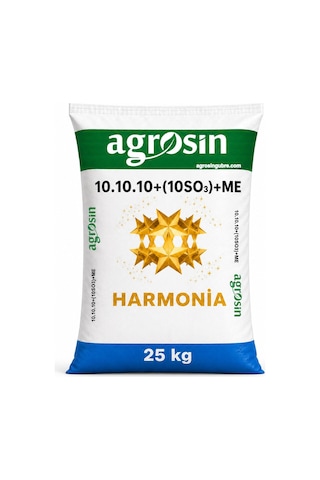 Agrosin Harmonia 10.10.10+(10SO3)+ME Organomineral Granül Gübre 25 kg -