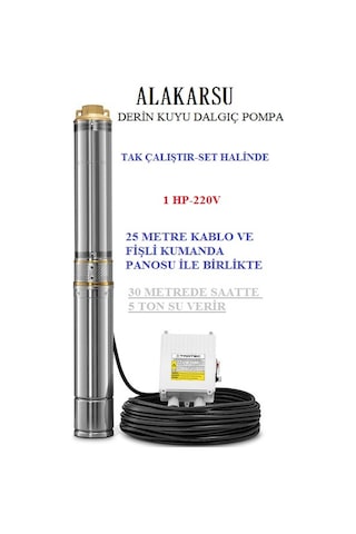 Alakarsu 4" 1 Hp Derin Kuyu Dalgıç Pompası