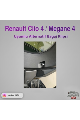 Renault Clıo 4 / Megane 4 Uyumlu Alternatif Bagaj Klipsi 2 Adet