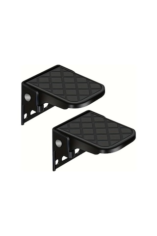 Willowhaven Siyah 2 Adet Rv Karavan Katlanır Sürücü Basamağı - Kaymaz Sarı Tabanlı Ağır Hizmet