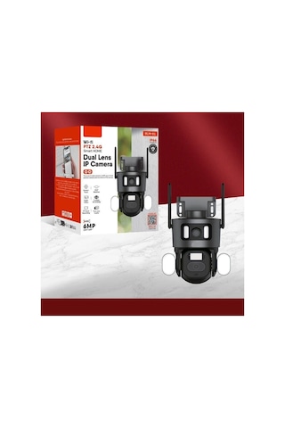 Akıllı Ev Çift Lens Ip Kamera 6mp 3+3mp Hareket Algılama Gece Görüşlü Wifi Kamera Güvenlik Kamerası