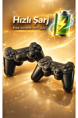 Playstation 3 Dualshock 3 Kablosuz Oyun Kolu 2 Li Set Kablo li