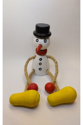 Ahşap Dekoratif Kardan Adam Figür Oyuncak