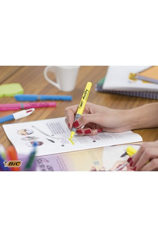 Bic Marking Highlighter Pastel + Canlı Renkler 12'li Fosforlu Kalem Çok Renkli