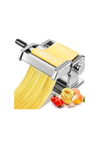 Erişte Kesme,makarna Yapma Makinesi, 180 Silindirli Farklı Kalınlık Seviyesi, Silindir Ve Kesici İle 2&apos Si 1 Arada Makarna Yapıcı, Spagetti, Fettuccini, Lazanya Veya Mantı Yapma Makinesi