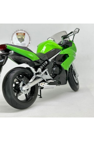 Kawasaki Ninja 650r 1:10 Diecast Lisanslı Motosiklet Model 22 Cm Koleksiyonluk & Biblo Maket
