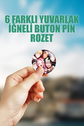 Alien Stage Çanta Süsü Rozet İğneli Buton Rozet Seti 6 Adet Altılı