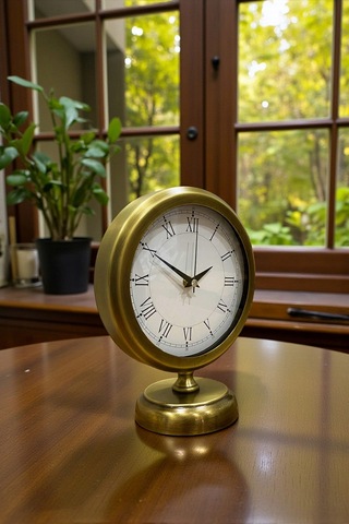 Retro Eskitme Metal 25 X 20 Cm Masa Saati Çok Renkli