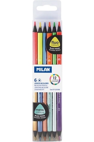 Mılan 07123306 Metalık Çift Uçlu Kuru Boya 6lı