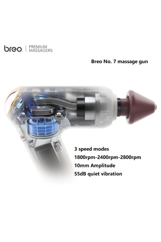Breo Massage Gun M0220 - Isı Terapili, Fırçasız Motorlu Ve Taşına Gri