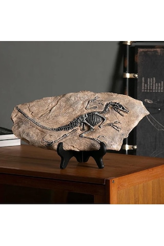 Vintage Dinozor Fosil Reçine Heykeli Retro Tarzda Minyatür Kapalı Alan Dekorasyonu Ve Koleksiyon Parçası Eşsiz Hediyelik Ve Hatıra Objeleri