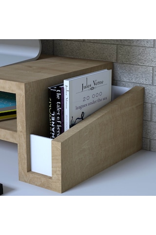 Emkawood Atlas Monitör Yükseltici Laptop Sehpası Safir Meşe