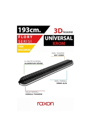 Flory Yan Basamak 193 Cm Universal Kaymaz Yüzey & Dayanıklı Tasarım
