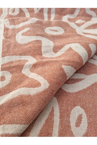 Müslin Pamuklu 220 X 240cm Çift Kişilik Pike Terracotta Tarçın