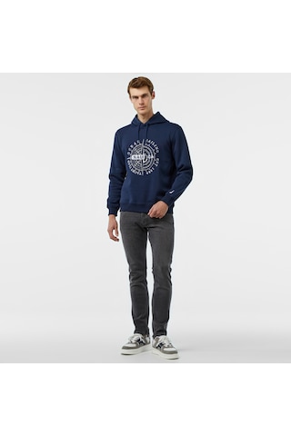 Nautica Erkek Lacivert Regular Fit Sweatshirt Baskılı K47037t Lacivert