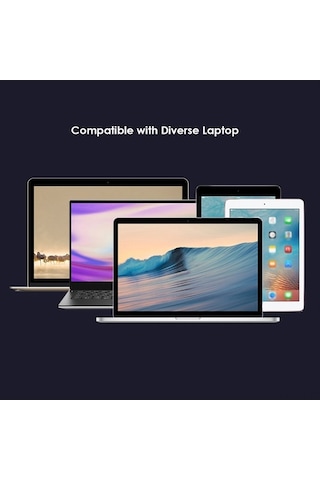 Novahub 6 Kademeli Ayarlanabilir Katlanabilir Dizüstü Bilgisayar Standı - Siyah - Ofis/ev Kullanımı İçin Optimize Edilmiş