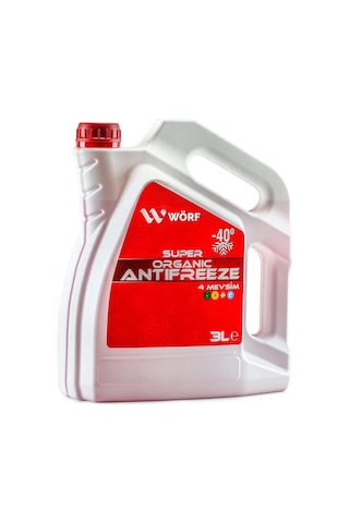 Wörf Organik Kırmızı 3 LT Antifriz -40°c Korozyon Önleyici