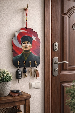 Ahşap Anahtarlık Ve Duvar Süsü Atatürk Temalı 17 X 23 13926603