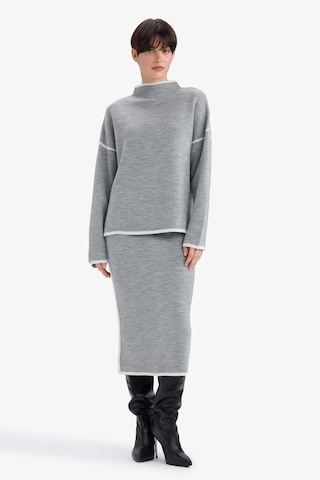 Defacto Oversize Geniş Kalıp Yarım Balıkçı Yaka Triko Kazak G3176ax25wngr156 Gri-gr156
