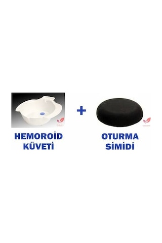 Oturma Hemoroid Minderi Simidi + Hemoroit Basur Küveti Banyosu
