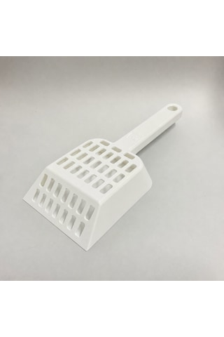 Gees Global 3d Baskı Kedi Kumu Küreği - Geniş Hazneli Eleme Küreği-beyaz Gbzs