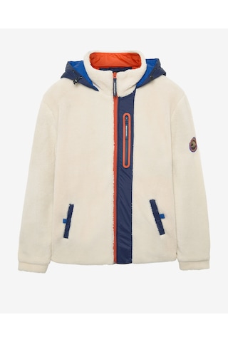 Skechers M Outdoor Fleece Full Zip Sherpa Erkek Offwhite Mont S242039-102 Beyaz