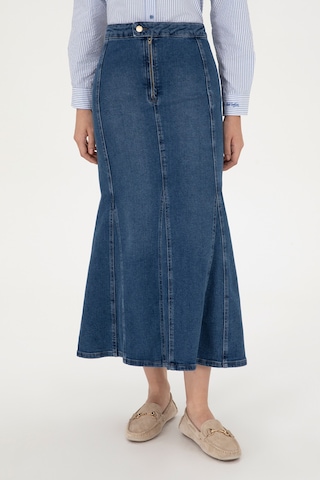 U.S. Polo Assn. Kadın Mavi Maxi Boy Jean Etek 50291112-DN0022