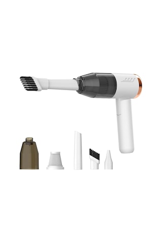 Suofeng El Taşınabilir Kablosuz Süpürge - Ev Ve Araç İçin Çift Fonksiyonlu Temizleme + Üfleme - Beyaz