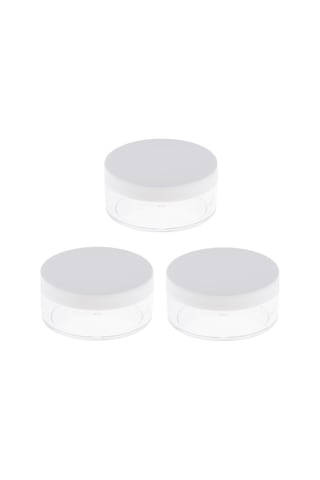 Homyl 3 Lot Boş Toz Pudra Allık Saklama Kabı Talk Pudrası Beyaz