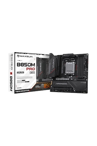 Maxsun Termınator B850m Dark Wıfı 8000 Oc Dp Hdmı M.2 Matx Ddr5 Am5 Anakart